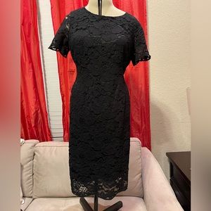 Preston & York black lace sleeve dress. Size 12